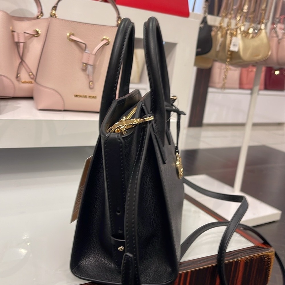 MICHAEL KORS
Avril Small Leather Top-Zip Satchel
COLOR: Black 
NWT - Picture 8 of 16